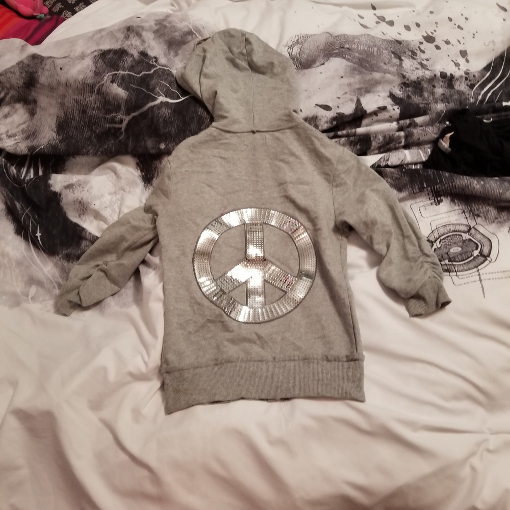 Peace sign zip up